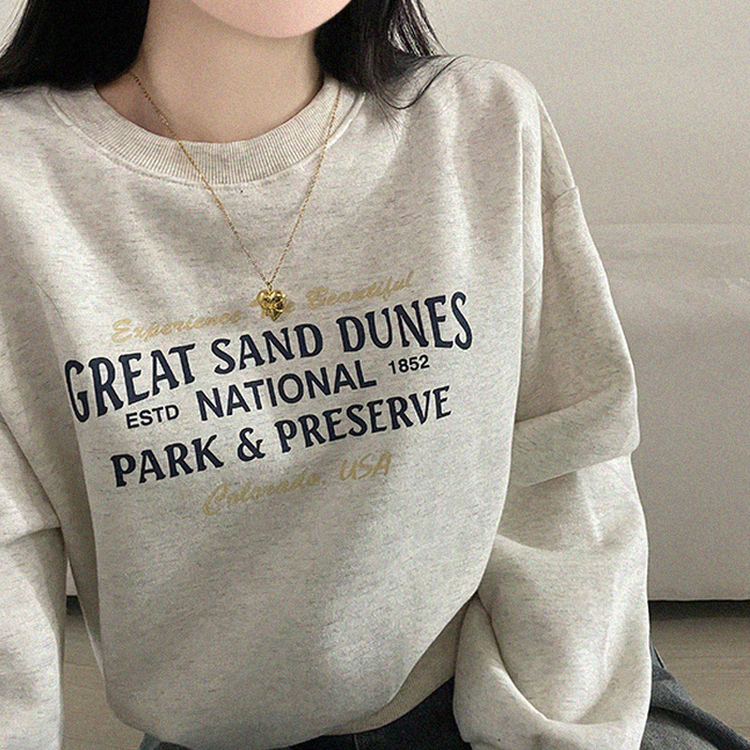 【起毛】クロップオーバーフィットトレーナー OATMEAL