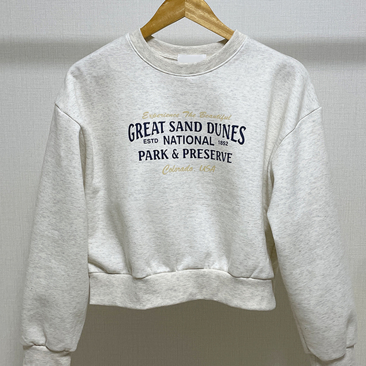 【起毛】クロップオーバーフィットトレーナー