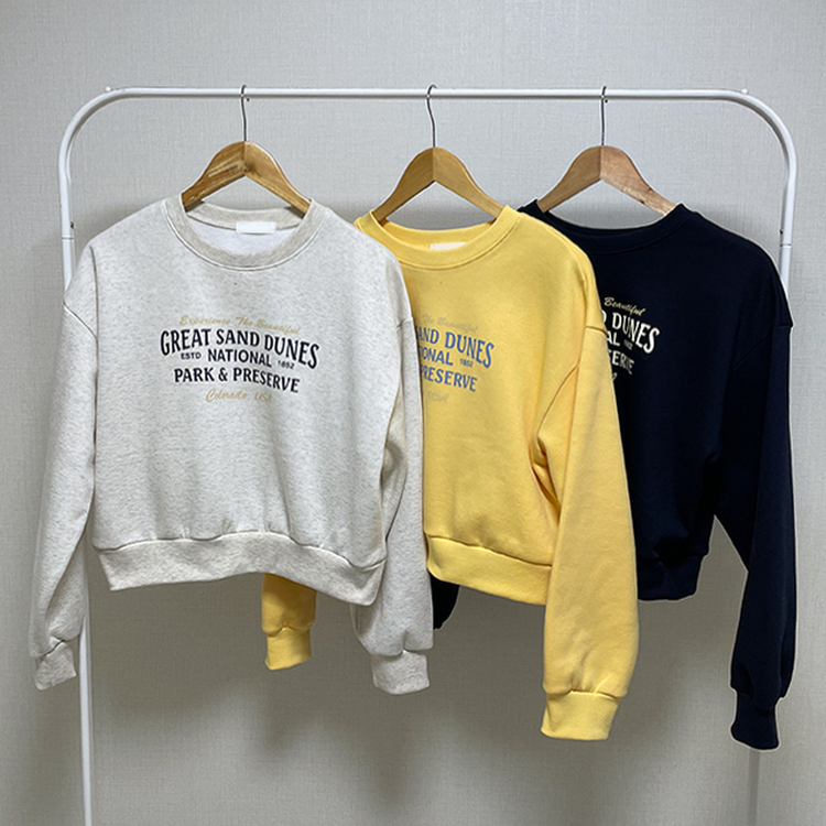 【起毛】クロップオーバーフィットトレーナー