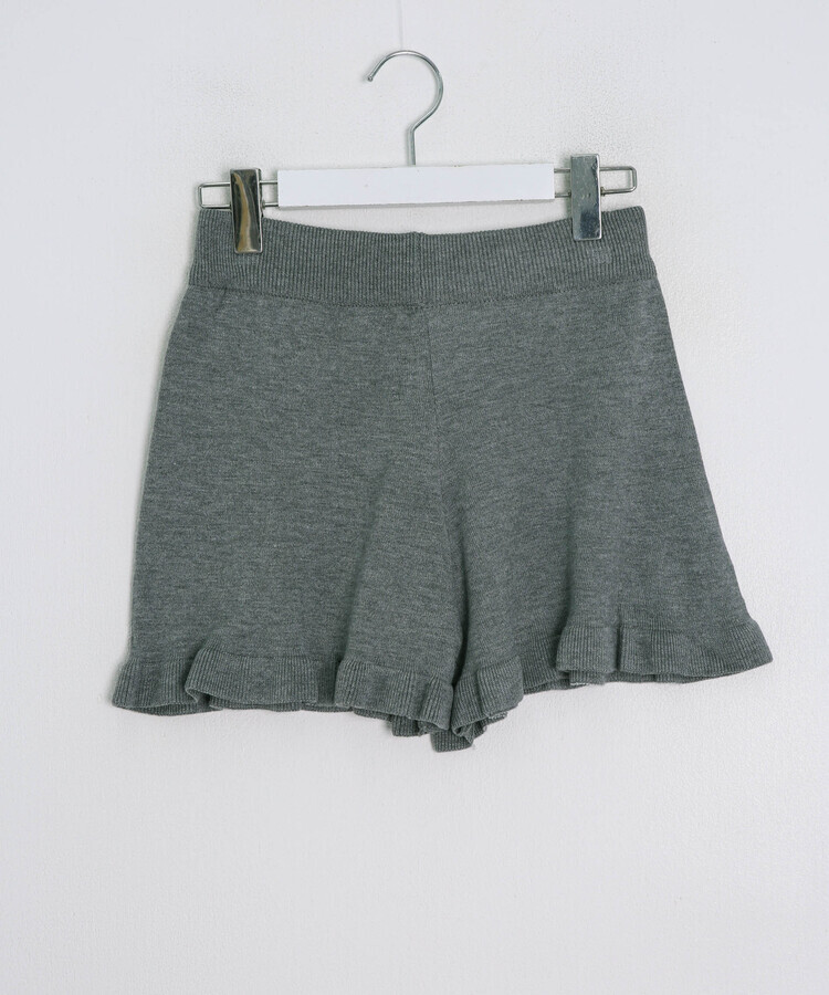 the Barnnet フリルニットショートパンツ グレー フリルニットショートパンツ｜ショートパンツ｜韓国ファッション通販 SONA