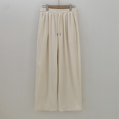 【起毛】ウールボアピンタックワイドトレーニングパンツ(5color)