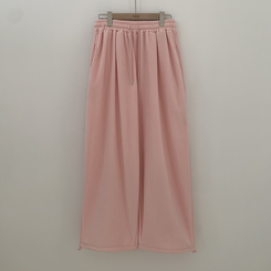 【起毛】ウールボアピンタックワイドトレーニングパンツ(5color)