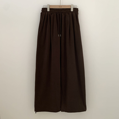 【起毛】ウールボアピンタックワイドトレーニングパンツ(5color)