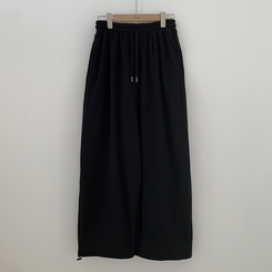 【起毛】ウールボアピンタックワイドトレーニングパンツ(5color)