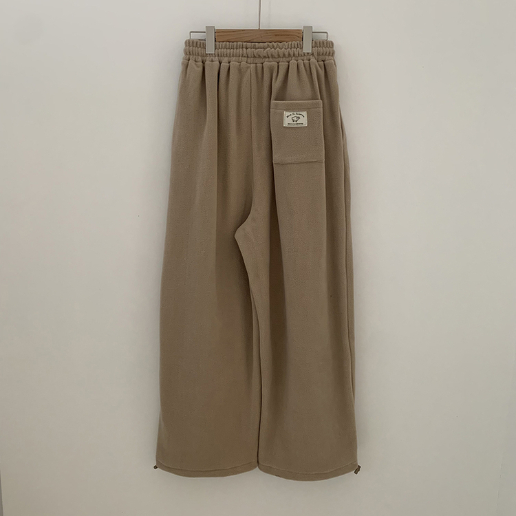【起毛】ウールボアピンタックワイドトレーニングパンツ(5color)