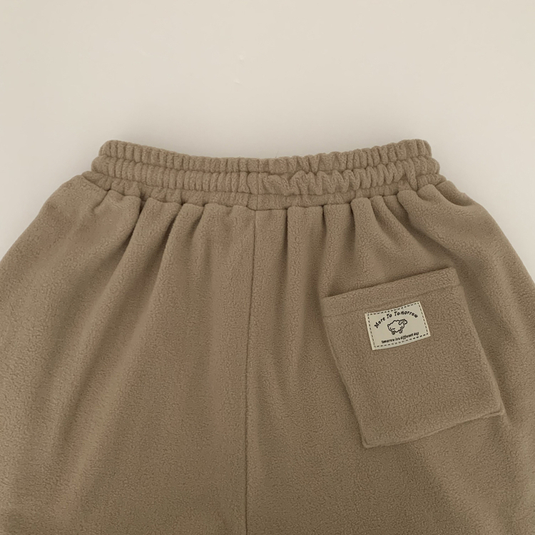 【起毛】ウールボアピンタックワイドトレーニングパンツ(5color)