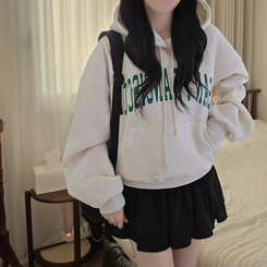 【起毛】サンフランシスコレタリングフードTシャツ OATMEAL