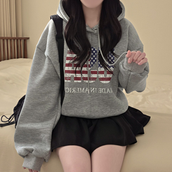 【起毛】アメリカデイリーフード長袖Tシャツ GREY