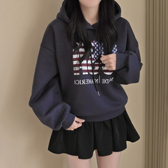 【起毛】アメリカデイリーフード長袖Tシャツ CHARCOAL