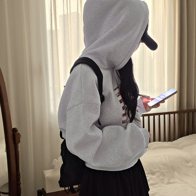 【起毛】アメリカデイリーフード長袖Tシャツ WHITE OATMEAL