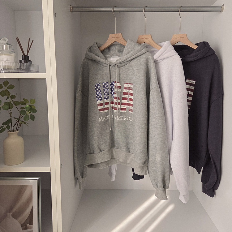 【起毛】アメリカデイリーフード長袖Tシャツ