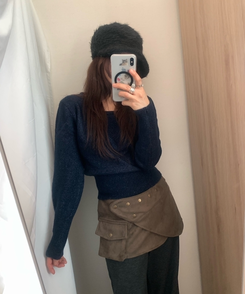 ウィンターモヘアキャップ BLACK