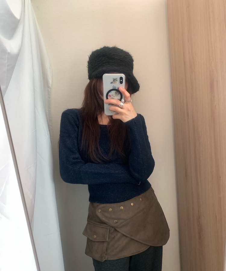 ウィンターモヘアキャップ BLACK