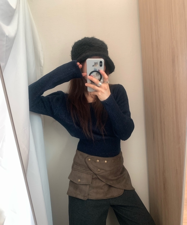 ウィンターモヘアキャップ BLACK