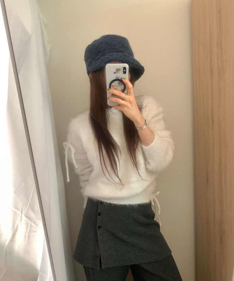 ウィンターモヘアキャップ NAVY