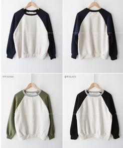 【起毛】ベーシックラグラントレーナー