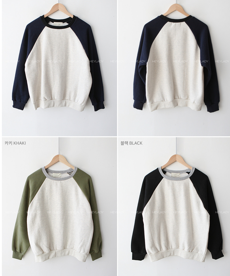 【起毛】ベーシックラグラントレーナー