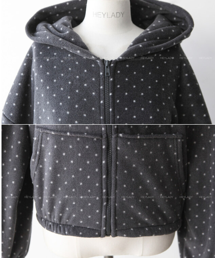 ドットフリースフードジップアップ