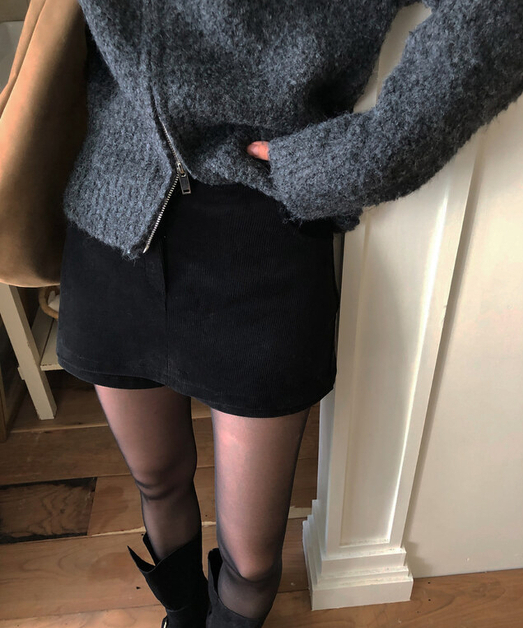 コーデュロイスカートパンツ(5color) BLACK