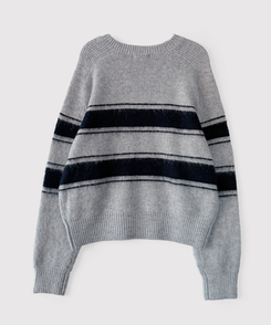ストライプウールニット