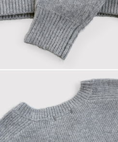 ストライプウールニット