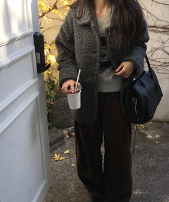 ベアウールコート DARK GRAY