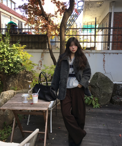 ベアウールコート DARK GRAY