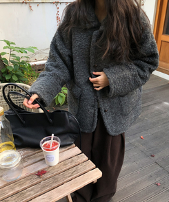 ベアウールコート DARK GRAY