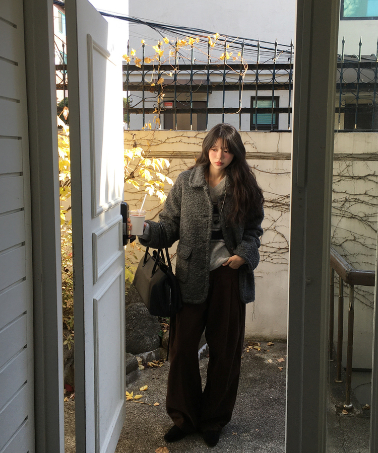 ベアウールコート DARK GRAY