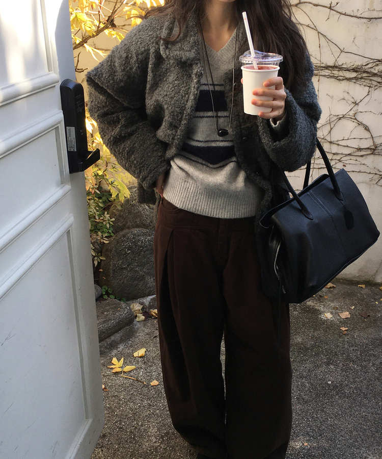 ベアウールコート DARK GRAY