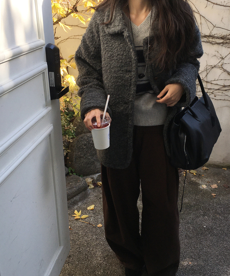 ベアウールコート DARK GRAY