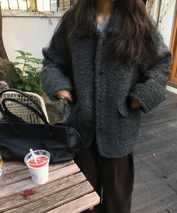 ベアウールコート DARK GRAY