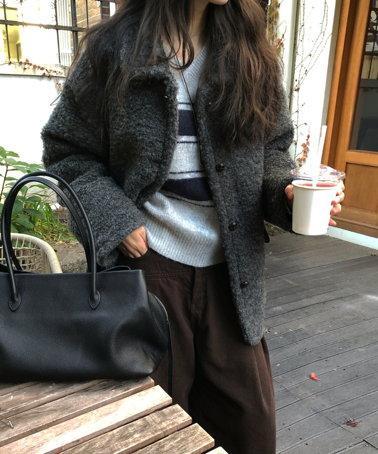 ベアウールコート DARK GRAY