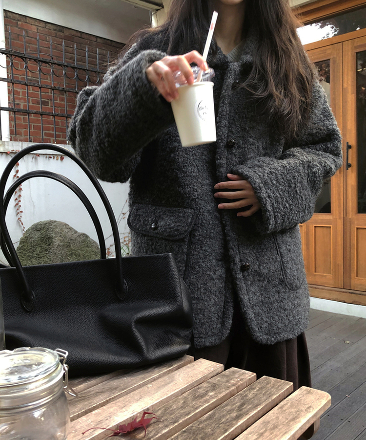 ベアウールコート DARK GRAY