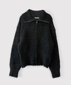 ウールニットジップアップ