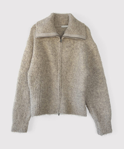 ウールニットジップアップ