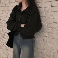 スナップボタンバルーンカーディガン CHARCOAL