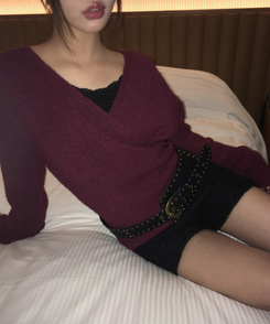 スリムウールショートパンツ BLACK