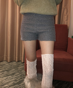 スリムウールショートパンツ MELANGE