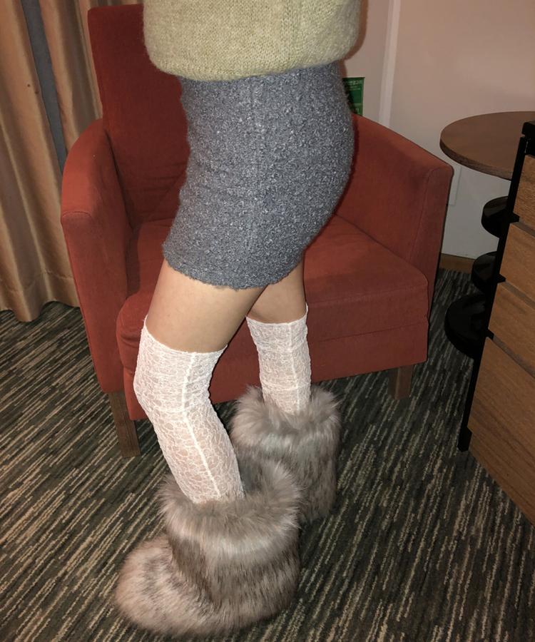 スリムウールショートパンツ MELANGE