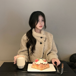 ハイネックハーフムスタンコート BEIGE