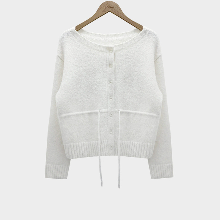 ストリングウールニットカーディガン