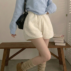 ウールボアショートパンツ(5color) IVORY