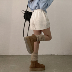 ウールボアショートパンツ(5color) IVORY