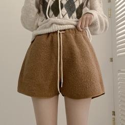 ウールボアショートパンツ(5color) BEIGE