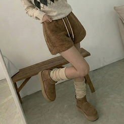 ウールボアショートパンツ(5color) BEIGE