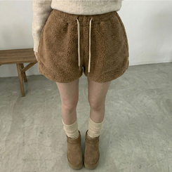 ウールボアショートパンツ(5color) BEIGE