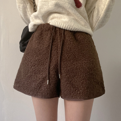 ウールボアショートパンツ(5color) BROWN