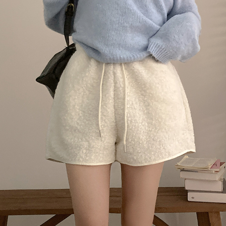 ウールボアショートパンツ(5color) IVORY