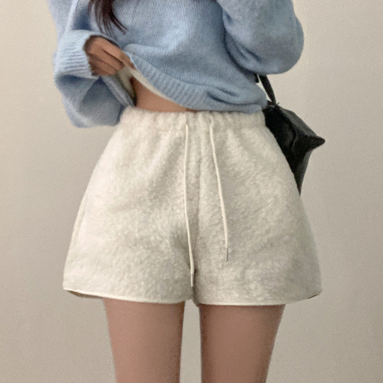 ウールボアショートパンツ(5color) IVORY